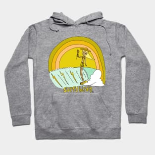 Surfy Birdy Rainbow Surf Flower Power Tee Hoodie